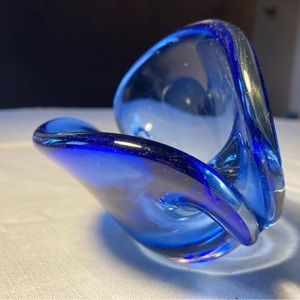 Murano Glass Clam Shell Blue